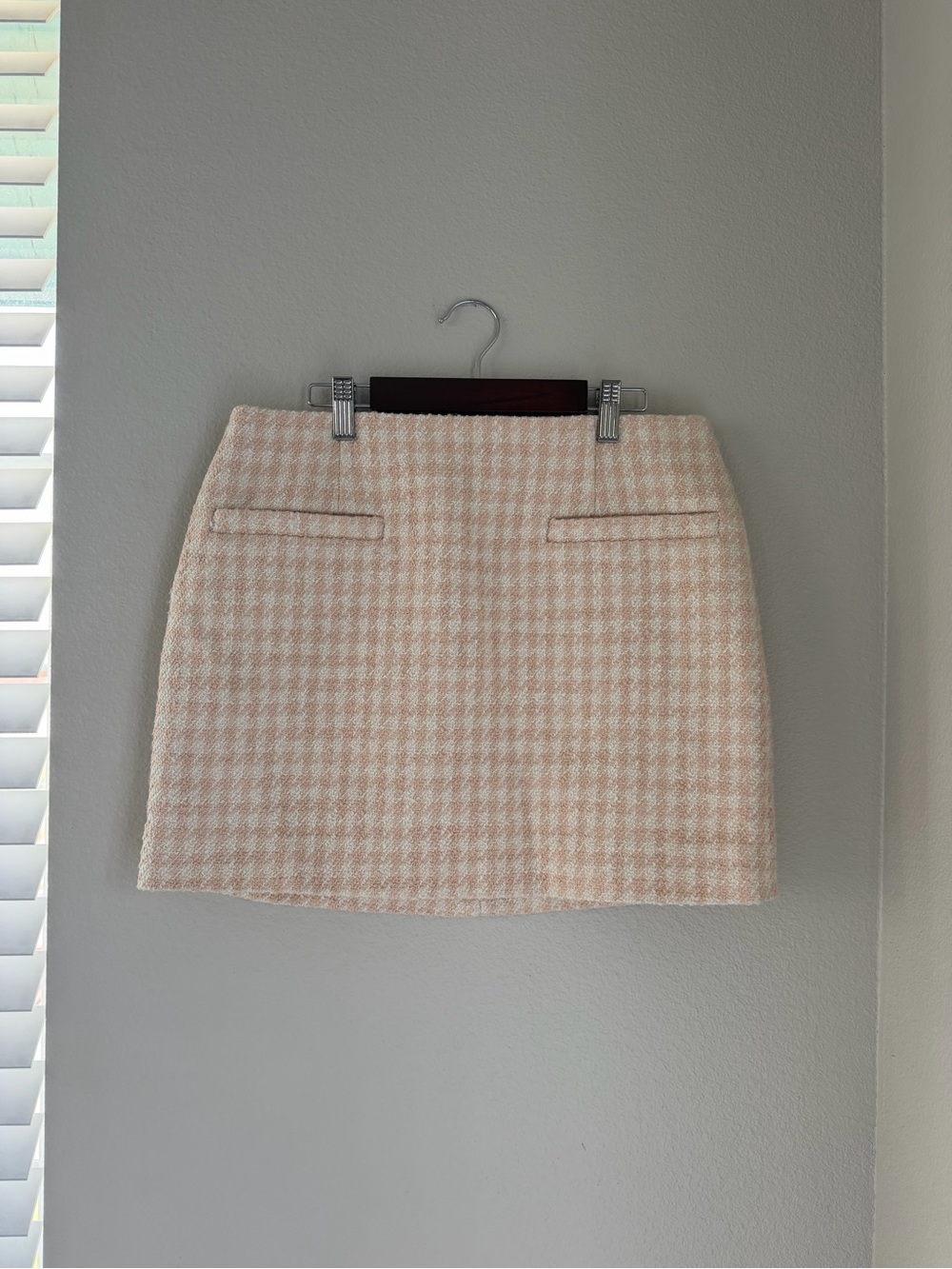 Anine Bing Pink and Cream Tweed Skirt